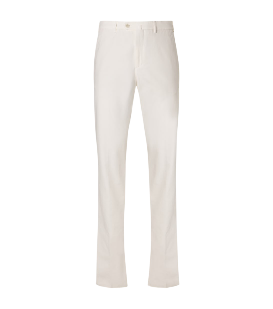 Loro Piana Carlo cotton-blend straight pants