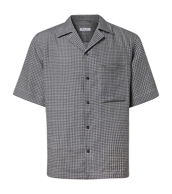 Loro Piana Checked linen shirt