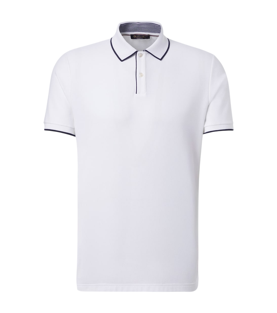 Loro Piana Cotton-blend piqué polo shirt