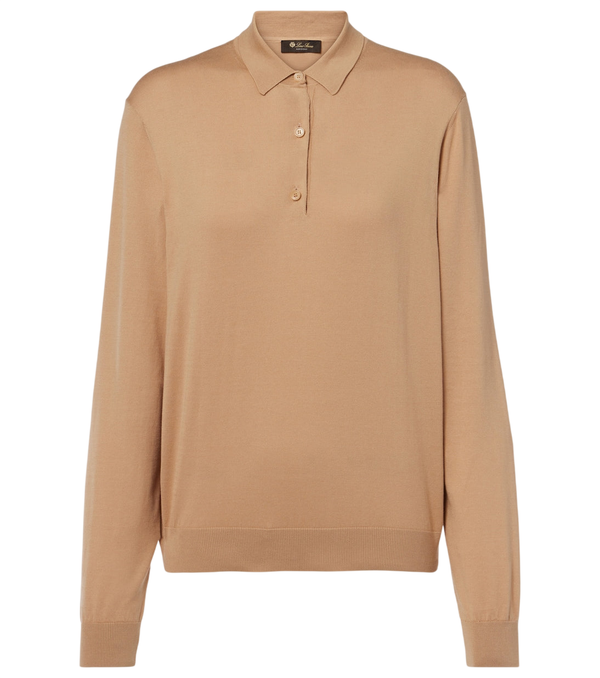 Loro Piana Ice Wish cotton polo sweater
