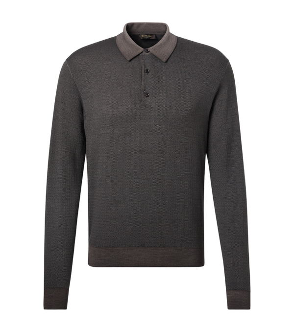 Loro Piana Jacaranda wool and silk polo shirt