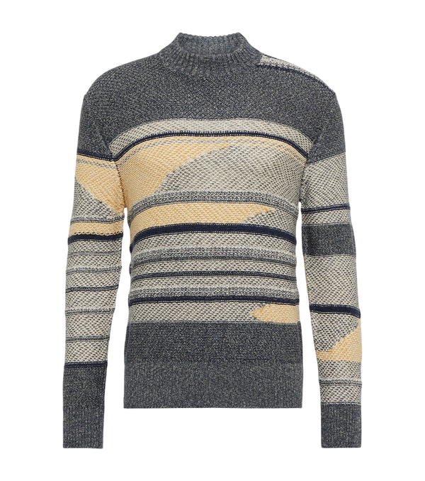Loro Piana Knitgame intarsia silk-blend sweater