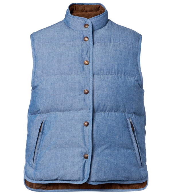 Loro Piana Kris cotton chambray puffer jacket