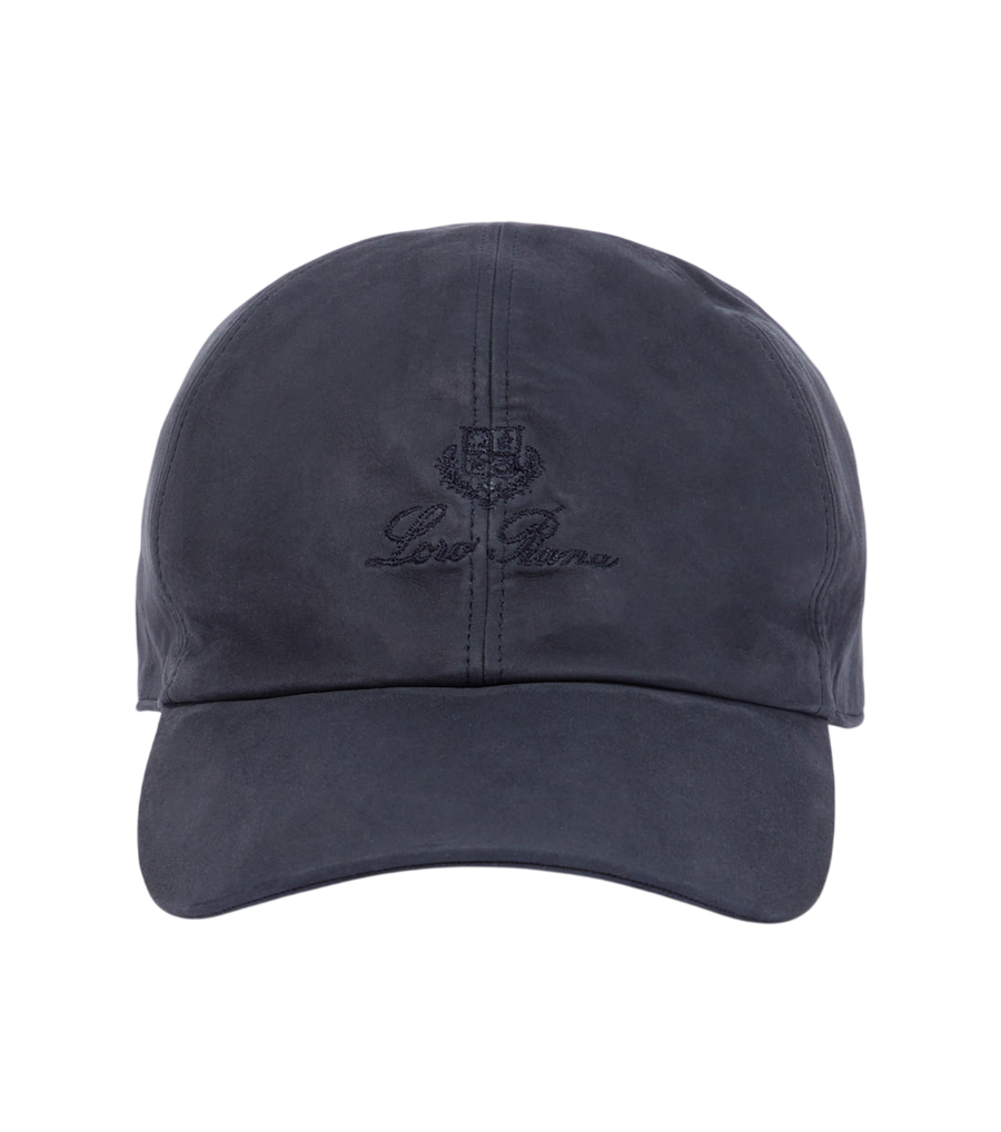 Loro Piana Logo suede baseball cap