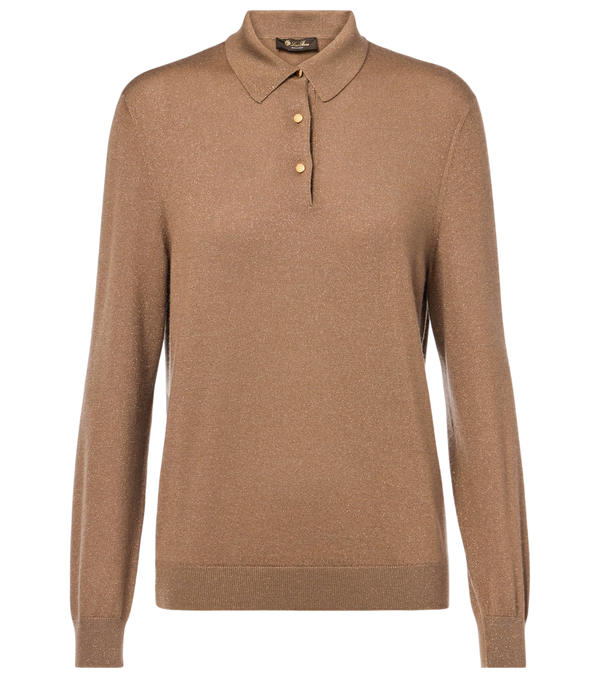 Loro Piana Luciole cashmere-blend polo sweater