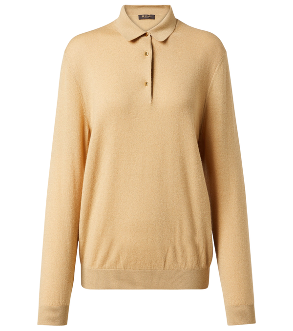 Loro Piana Luciole cashmere-blend polo sweater