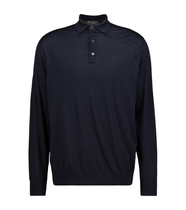 Loro Piana Ml long-sleeved wool polo shirt