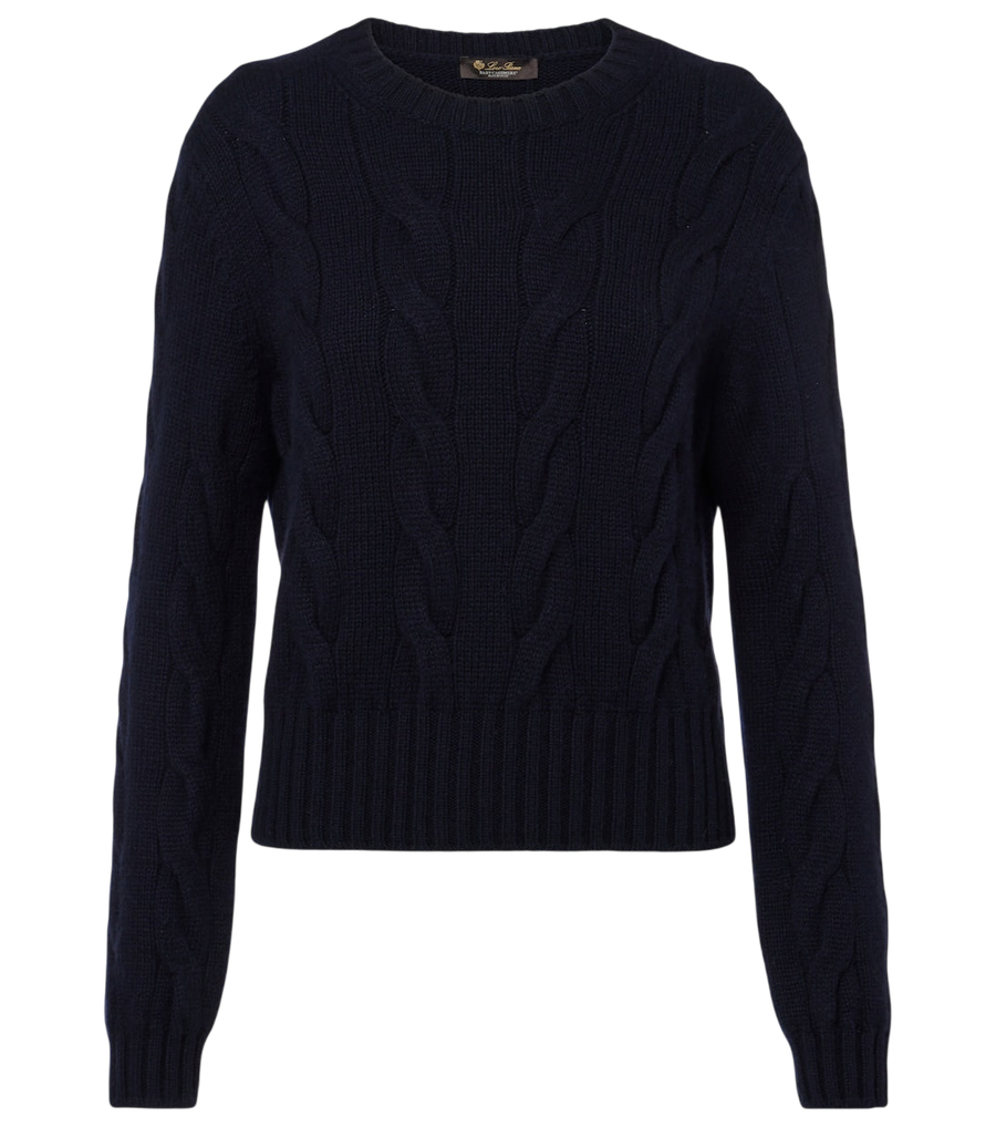 Loro Piana Napier cable-knit cashmere sweater