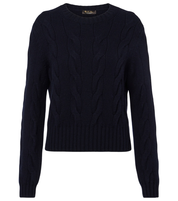 Loro Piana Napier cable-knit cashmere sweater