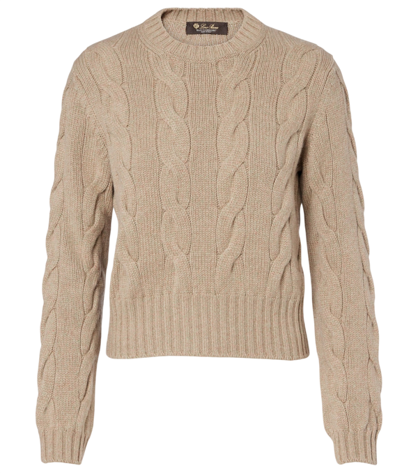 Loro Piana Napier cable-knit cashmere sweater