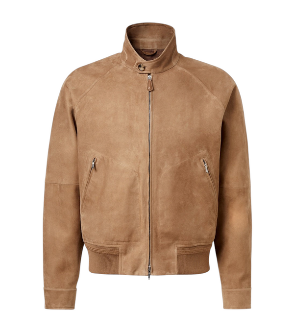 Loro Piana Novak suede bomber jacket