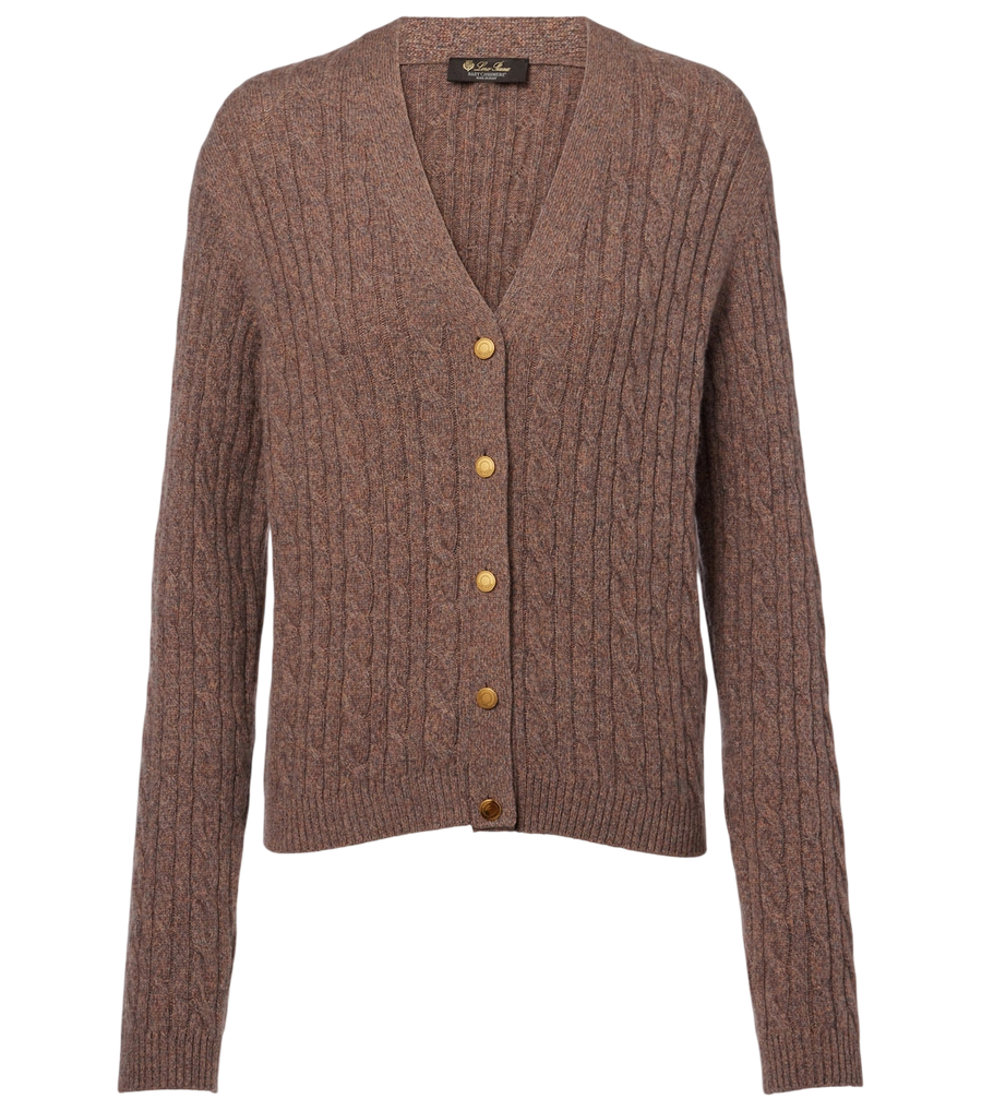 Loro Piana Treccia cable-knit cashmere cardigan