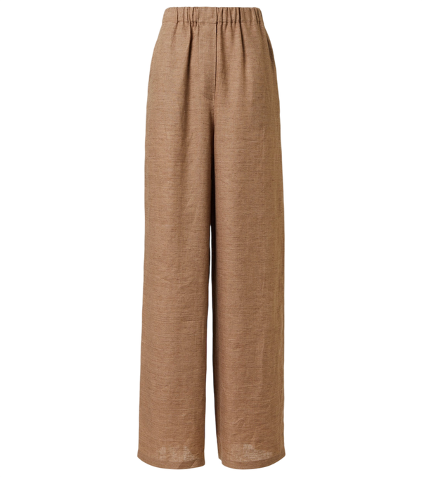 Loro Piana Valerio high-rise linen wide-leg pants