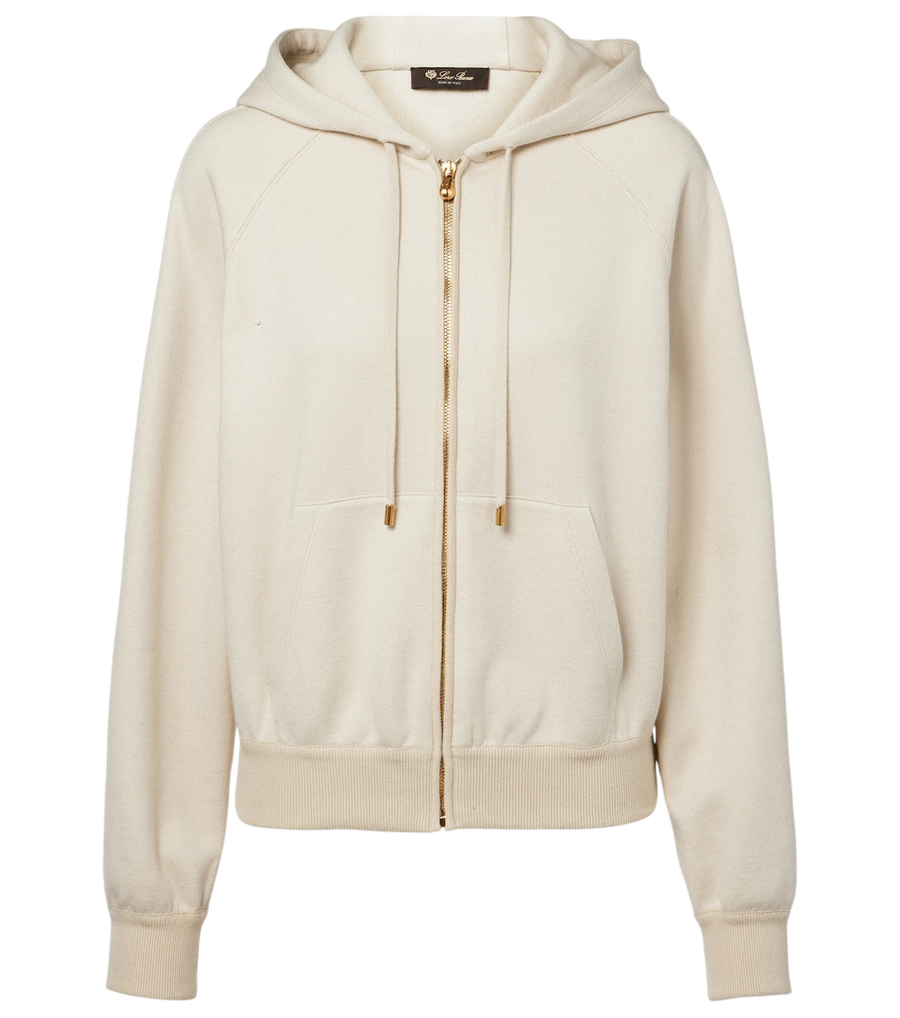 Sweat à capuche Loro Piana Viera en coton, soie et cachemire