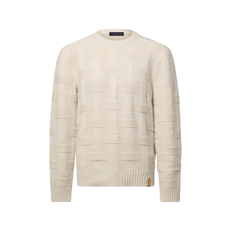 Louis Vuitton Pullover a maniche lunghe in cashmere — Beige