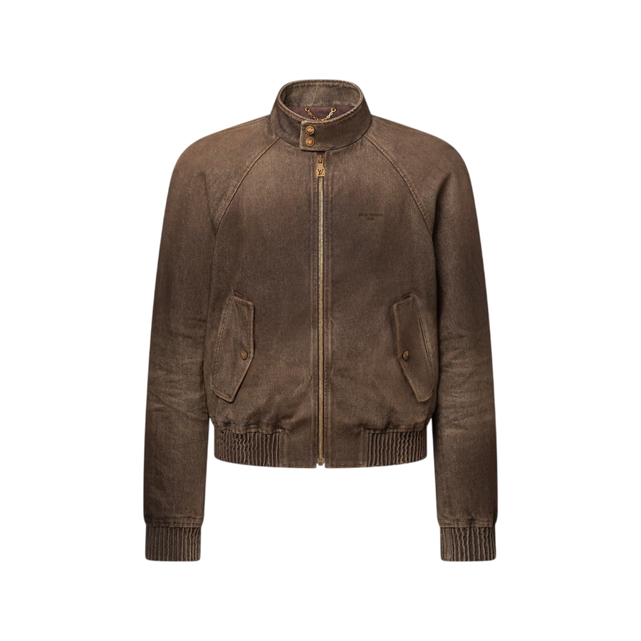 Louis Vuitton Coffee Indigo Denim Blouson — Coffee Bean