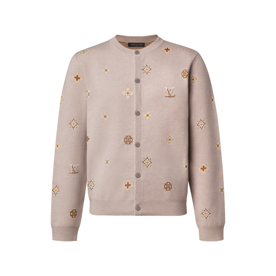 Louis Vuitton Collarless Jacquard Cardigan — Fields Of Rye