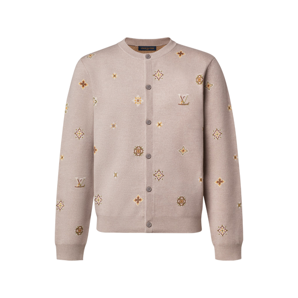 Louis Vuitton Cardigã Jacquard sem Gola — Fields Of Rye