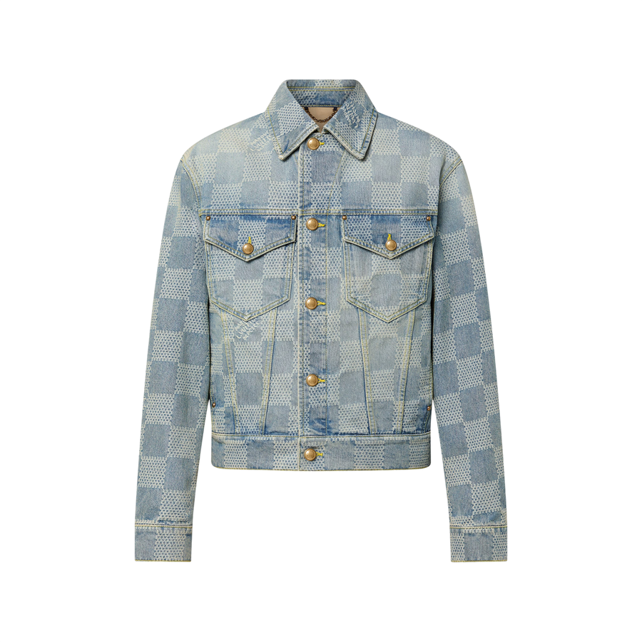 Louis Vuitton Giacca di jeans classica Damier — Indaco