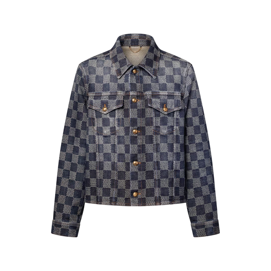 Louis Vuitton Damier Denim Long-Sleeved Shirt — Indigo