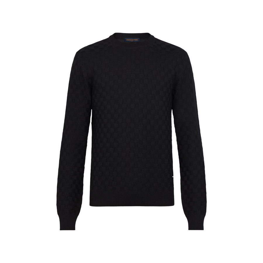 Louis Vuitton Damier Signature Crewneck — Black