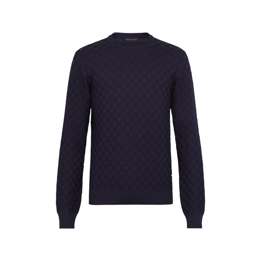 Louis Vuitton Damier Signature Crewneck — Dark Night Blue
