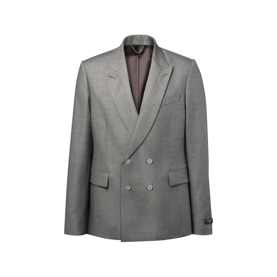 Louis Vuitton Double-Breasted Tailored Jacket — Dark Heather Gray