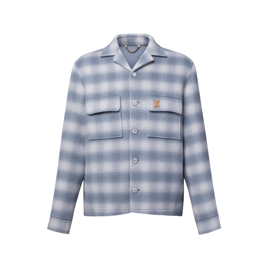 Louis Vuitton Double Face Damier Plaid Overshirt — Steel Blue