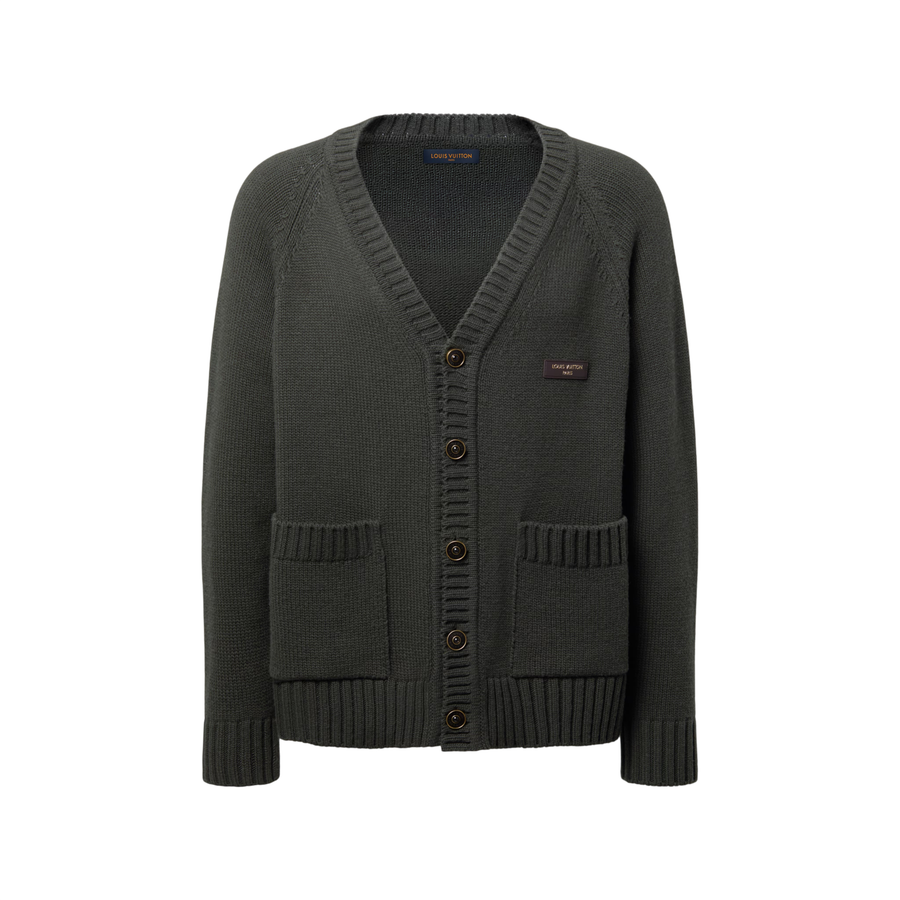 Louis Vuitton Elegant Signature Cardigan — Dark Green
