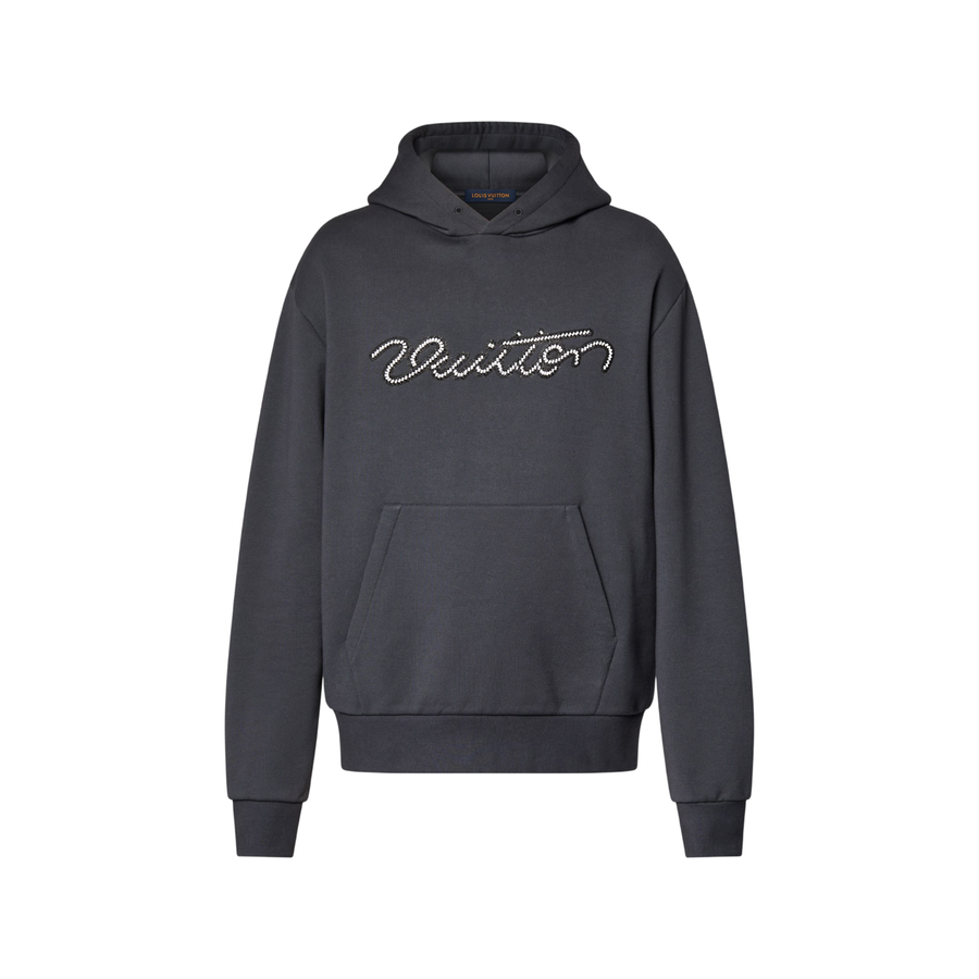 Louis Vuitton Embellished Signature Hoodie — Obsidian