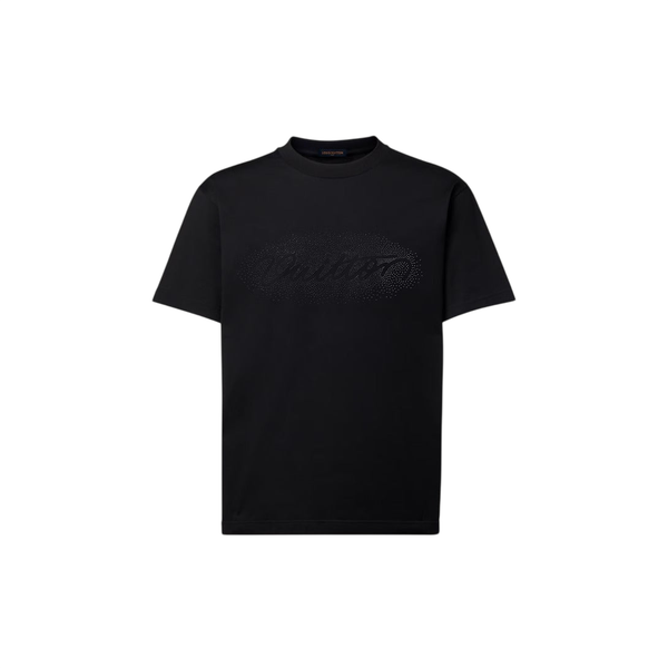 Louis Vuitton T-shirt con firma decorata — Nera