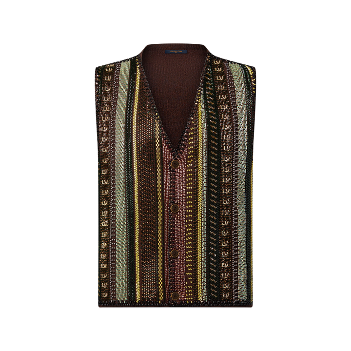 Louis Vuitton Embellished Sleeveless Vest — Dark Brown [white-bg-v2:162ea36f-ba53-44dd-82ef-9bf8e298e60c]