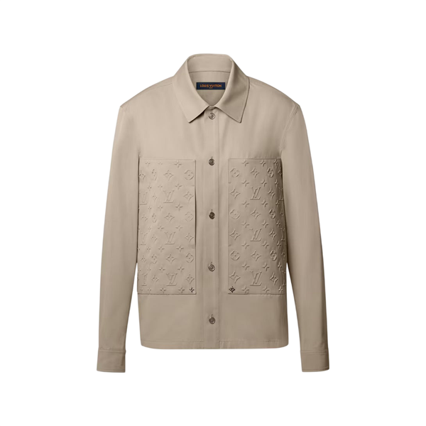 Louis Vuitton Camicia in cotone con firma in rilievo — Beige