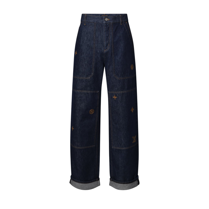 Louis Vuitton Embroidered Signature Denim Pants — Indigo [white-bg-v2:6f77a580-29d0-44de-8c9f-d914ba38bd64]