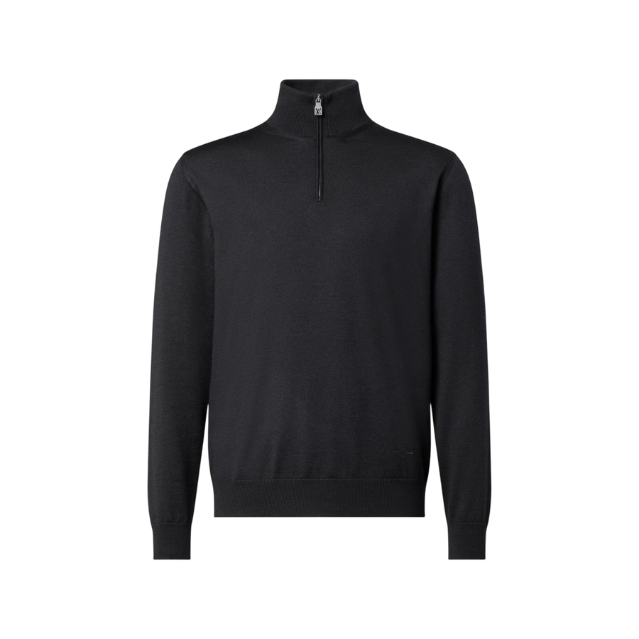 Louis Vuitton Maglione formale con mezza zip — Nero
