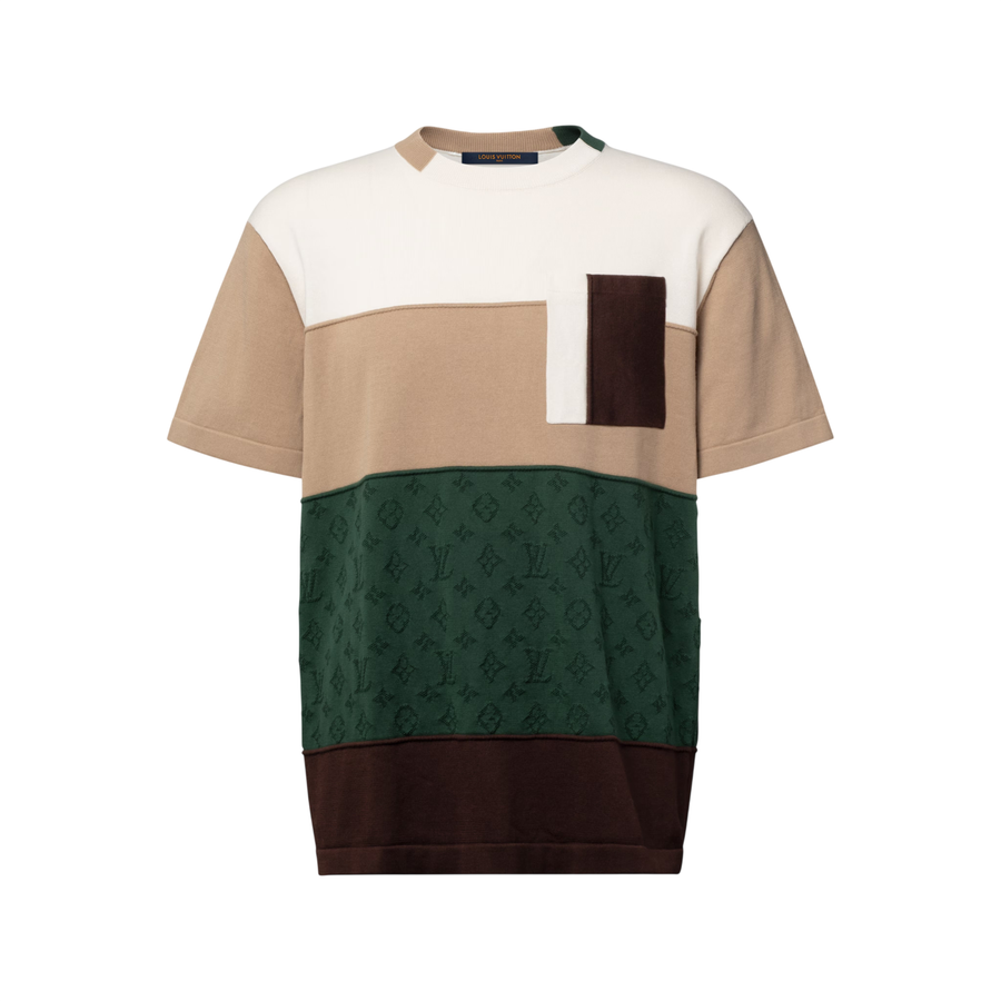 Louis Vuitton Jacquard Short-Sleeved Crewneck — Jungle Green