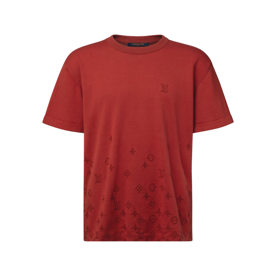 Louis Vuitton Jacquard Short-Sleeved Crewneck — Ketchup