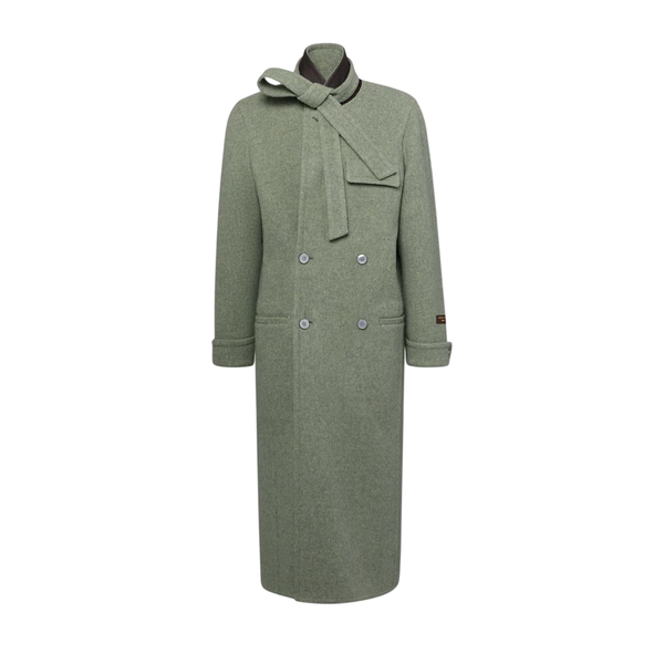 Louis Vuitton Cappotto lungo in lana a doppio strato — Verde arsenico
