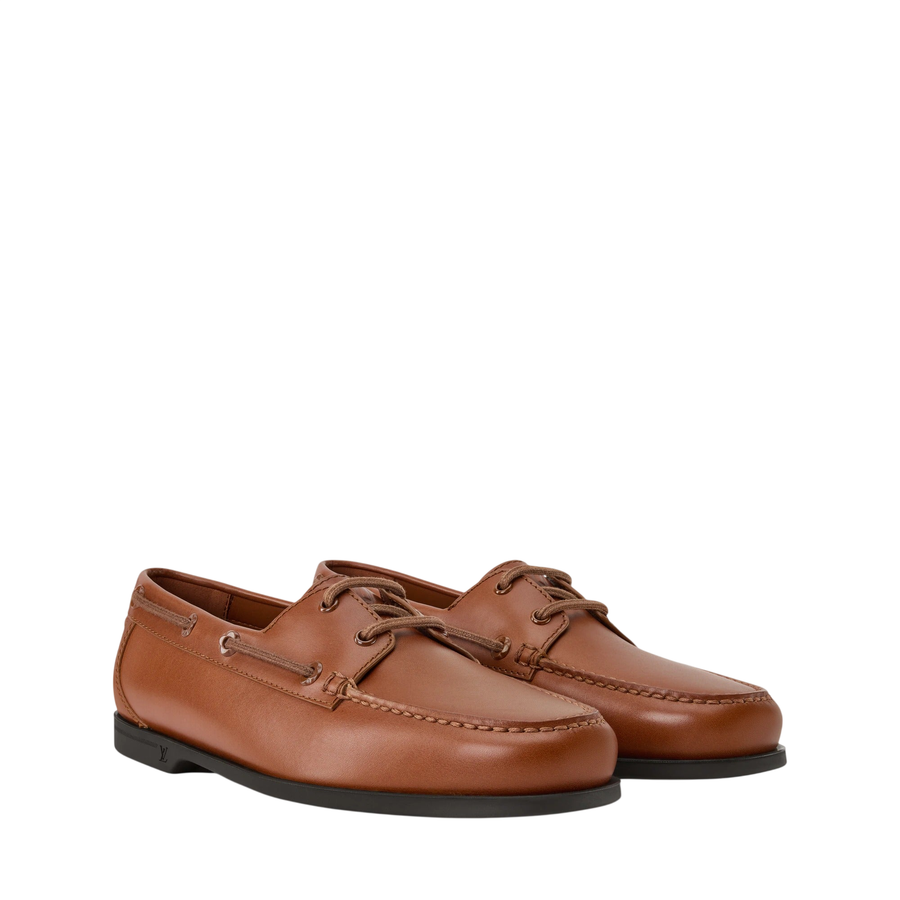 Louis Vuitton LV Croisette Boat Shoe — Cognac