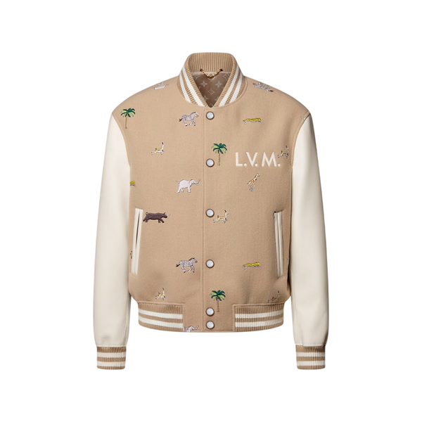 Louis Vuitton LV x The Darjeeling Limited Blusa Varsity ricamata — Beige