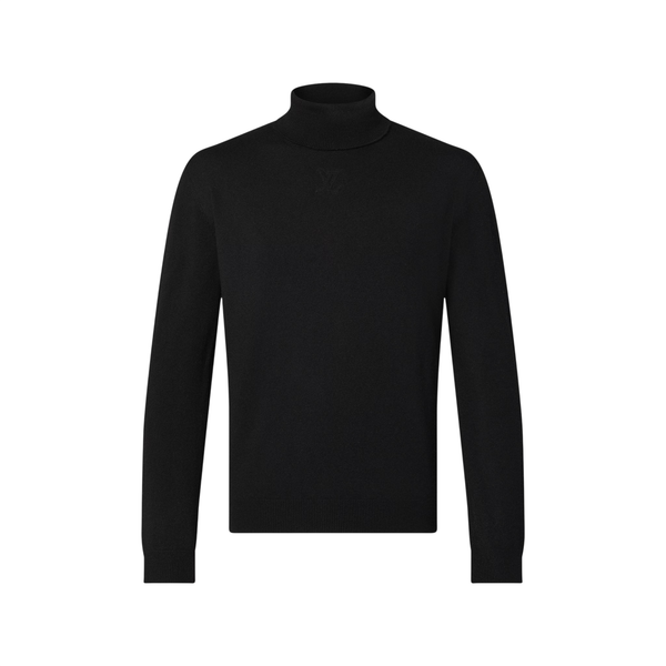 Louis Vuitton LVSE LV Maglione a collo alto goffrato — Nero