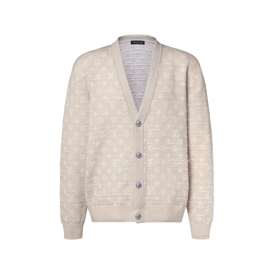 Louis Vuitton Cardigã Monograma — Bege