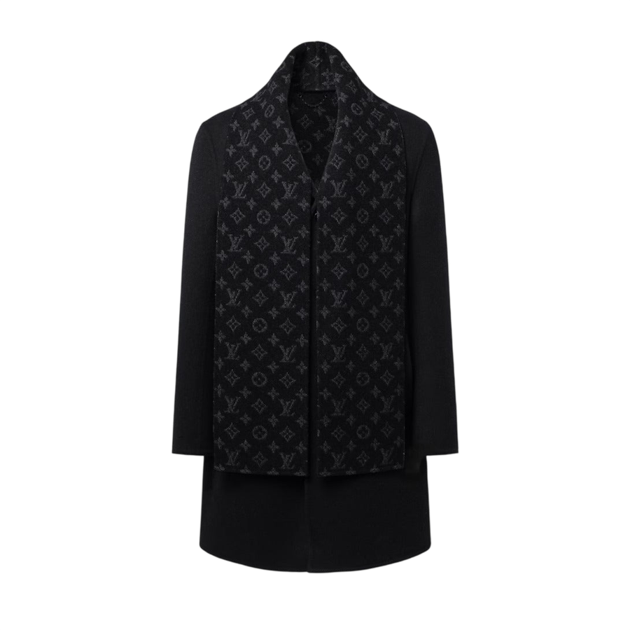 Louis Vuitton Monogram Double Face Relaxed Coat — Black