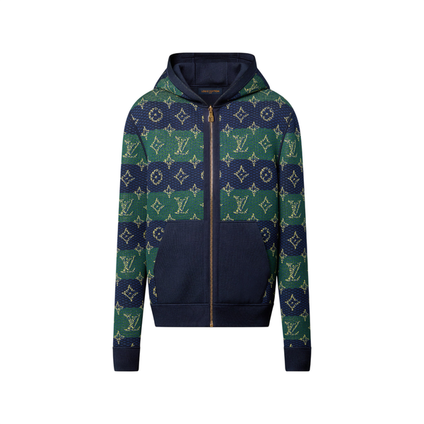 Louis Vuitton Felpa con cappuccio reversibile a doppia faccia con monogramma — Blu notte scuro