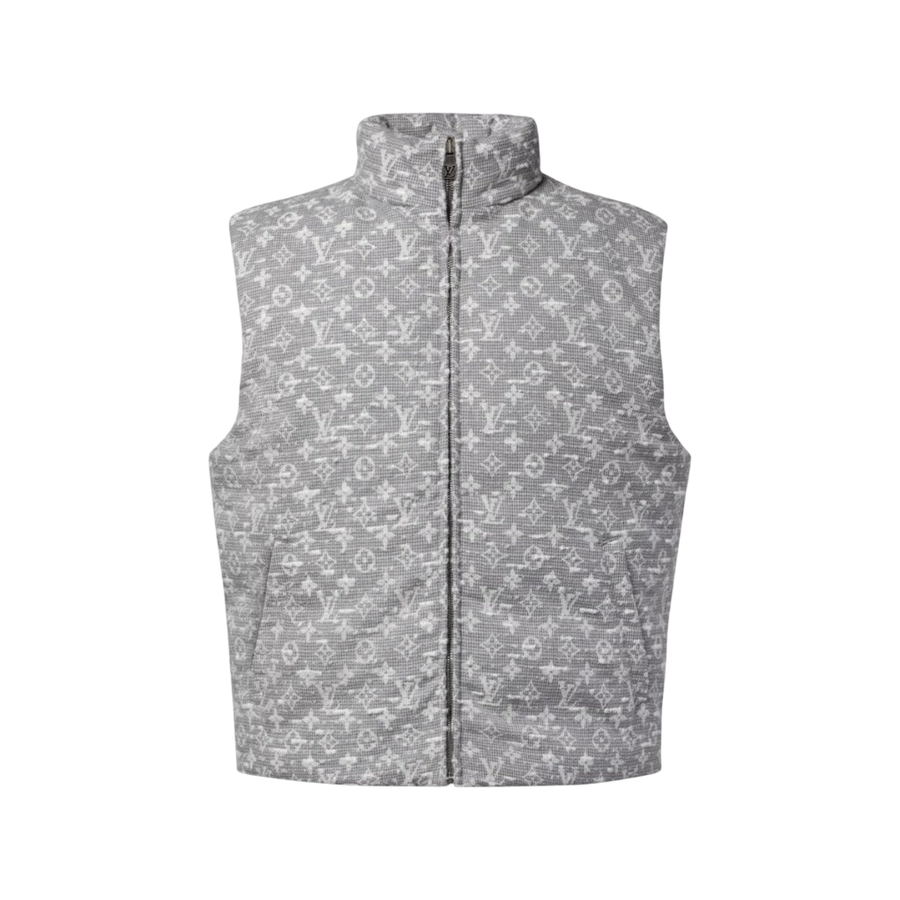 Louis Vuitton Monogram Down Gilet — Gray