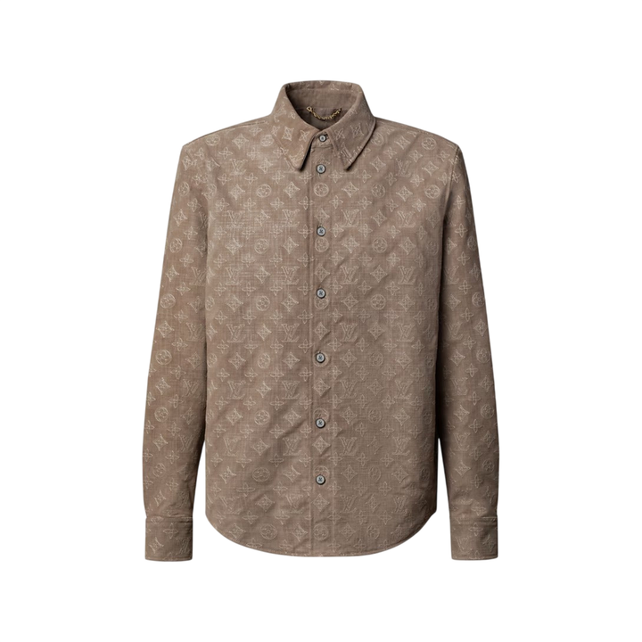 Louis Vuitton Monogram Embroidered Leather Overshirt — Beige [white-bg-v2:7caab816-7370-495e-95d9-679ff021462a]