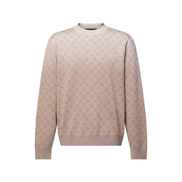 Louis Vuitton T-shirt de manga comprida com monograma — Bege