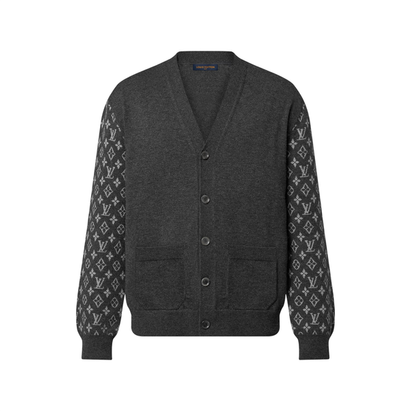 Louis Vuitton Monograma Mix Cardigã de Caxemira — Antracite