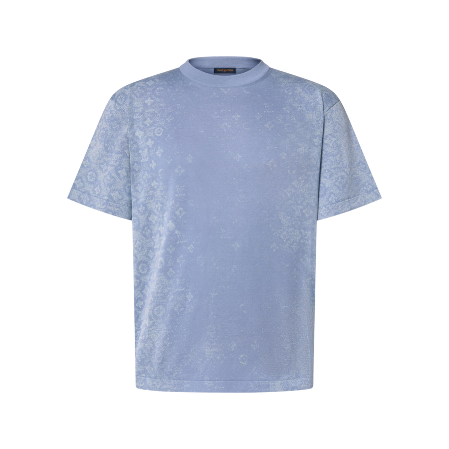 Louis Vuitton T-shirt de manga curta com estampa de monograma — Azul celeste