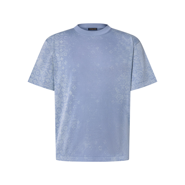 Louis Vuitton T-shirt de manga curta com estampa de monograma — Azul celeste